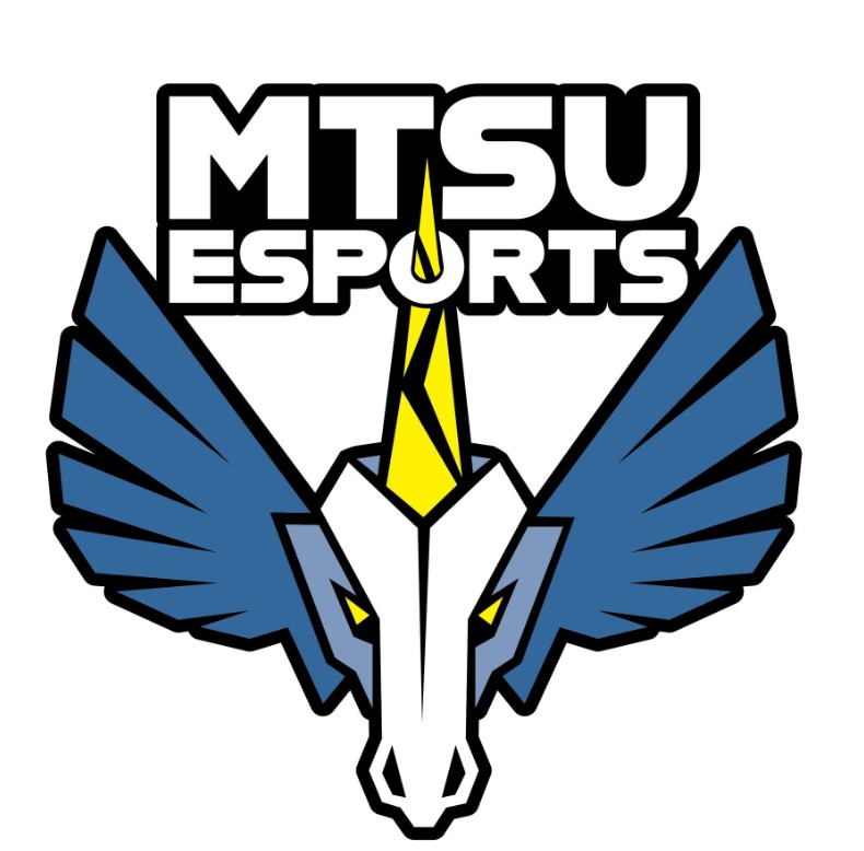 MTSU Eports with a winged unicorn head
